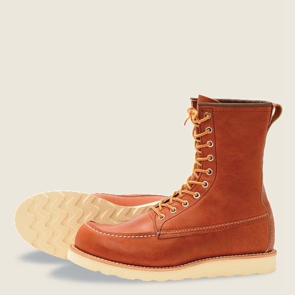 Botas Red Wing Heritage Hombre Marrom - Classic Moc – 8-Inch Legacy Cuero - 019-JTFXOC